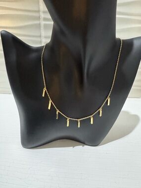 Uncommon James Gold Bar Pendant Layering Necklace
